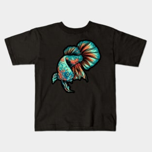 HMPK Tail Siamese fighting fish Kids T-Shirt